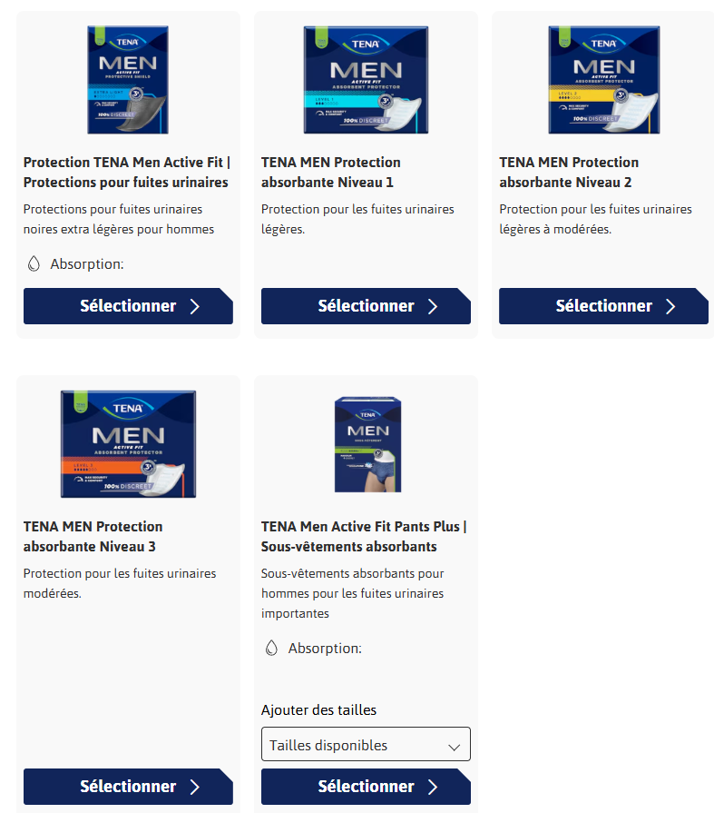 Echantillon gratuit – Tena Men