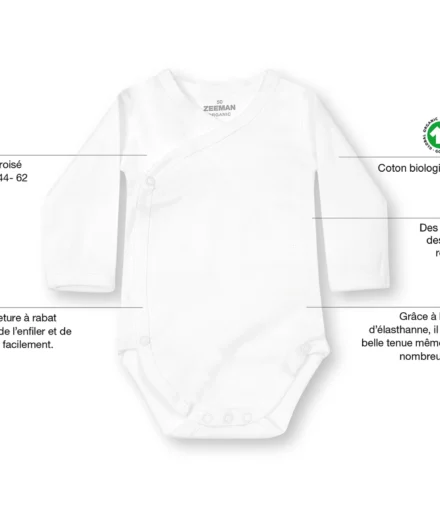 Un body gratuit en coton biologique