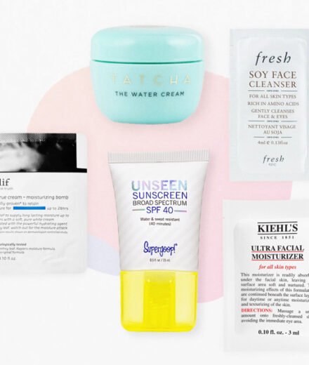 echantillons de soins de la peau