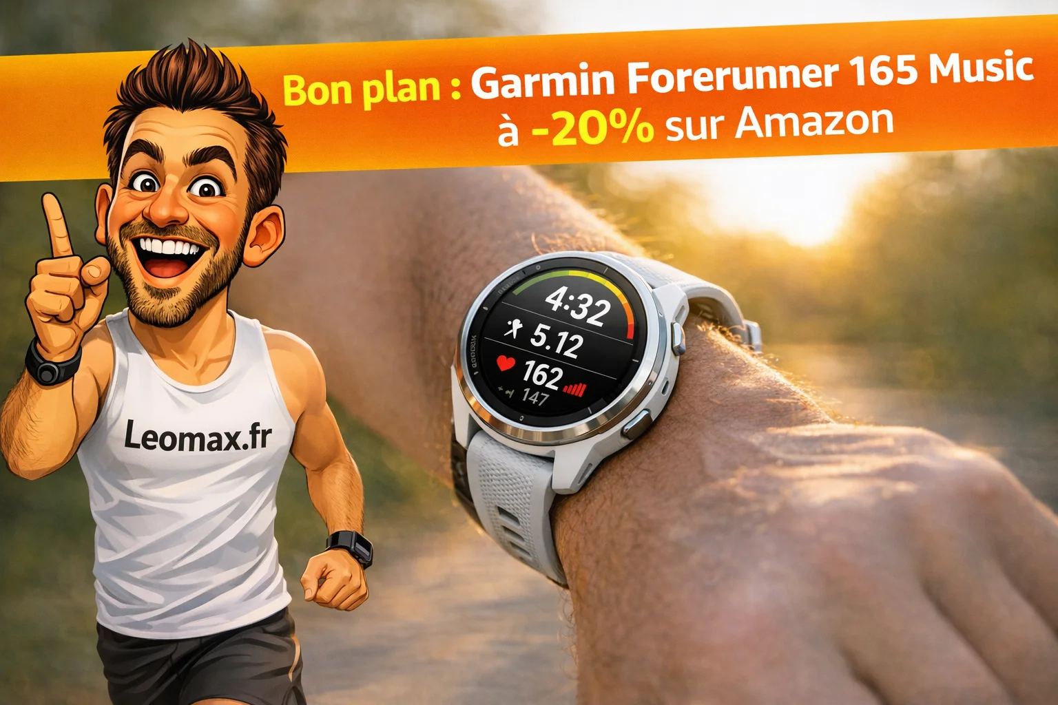 Garmin Forerunner 165 Music a 20 sur Amazon